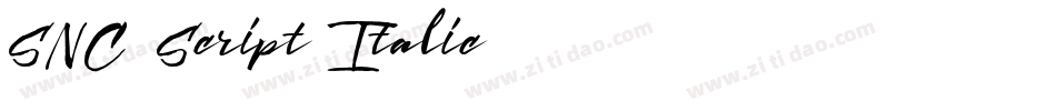 SNC Script Italic字体转换